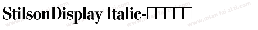 StilsonDisplay Italic字体转换